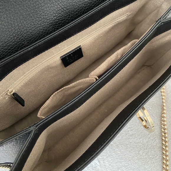 Gucci Dollar Interlocking G top handle leather Bag - black - Picture 6 of 10